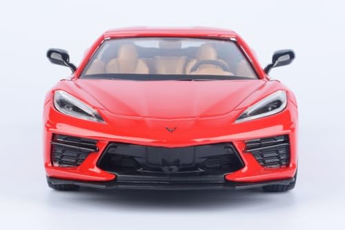 Modelo a escala 1:24 Corvette C8 Stingray rojo miniatura 7