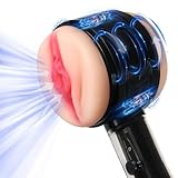 Elektrischer Masturbator Cup 3 Geschwindigkeiten 7 Vibrationsmodi Sex Spielzeug für die Männer Solo Sex Toys Masturbieren für Männer Taschenmuschi Penis Masturbatoren mit 3D Realistischer Vagina Anal