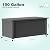EasyUp 150Gal Outdoor Deck Box Waterproof, Lager Patio Storage Box Indoor and Outdoor Use, Lockable Resin Storage Bin for Patio Furniture Cushions Garden Tools, Package Delivery,UV Resistant-Black