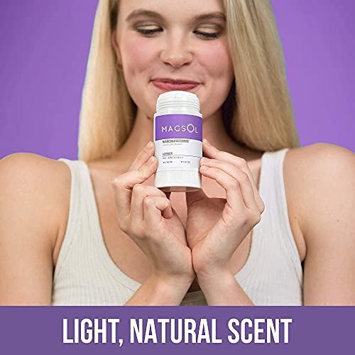 Magsol Natural Deodorant For Men & Women - Mens Deodorant With Magnesium - Perfect For Ultra Sensitive Skin, Aluminum Free Deodorant For Women, Baking Soda Free (2 Pack: Lavender & Sandalwood) #TOP5
