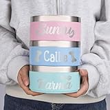 Personalisierter Futternapf für Hunde und Katzen, mit Namen, Edelstahl, farbiger Futternapf, individuelles Haustierzubehör, Geschenk