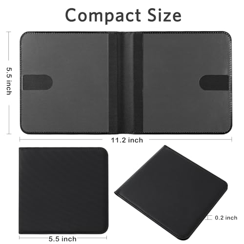 Image of CoBak Car Registration and Insurance Holder - Vehicle Glove Box Car Organizer, Auto Truck Comparment Accessories Case for Essential Document, Driver License, Cards (Rhombus Black)