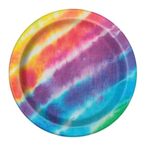 18 cm Rainbow Tie Dye Party Teller Cover