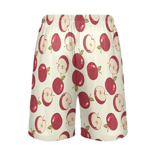 susiyo Fresh Apple Men's Pajama Shorts Soft Comfy Pajama Bottoms Sleep Shorts Sleepwear with Drawstring Pockets3