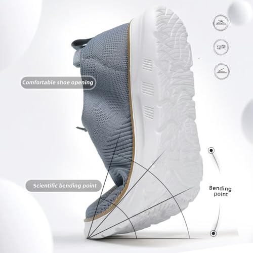 Image of Mens Oxfords Casual Fashion Slip on Shoes Dress Business Sneakers Mesh Work Comfortable Lightweight Soft Sole