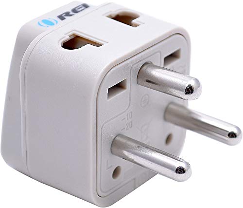 OREI Travel Adapter US to Denmark Plug Adapter - Type K - Universal 2 in 1 - CE Certified - RoHS Compliant - White (DB-20)
