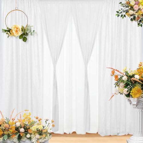 Eternal Beauty 4 PCS Cortina Fondo de Lentejuelas Blanca miniatura 1