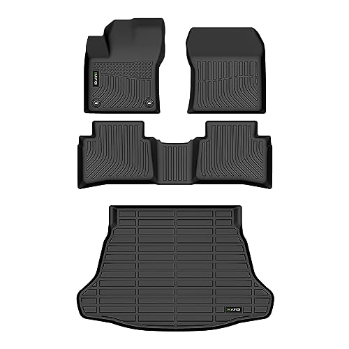 Image of HAFIDI Floor Mats & Cargo Liner for 2016-2022 Toyota Prius (Not for Prius Prime & Prius v & Prius c) Car Mats for Prius All Weather Floor Liners Protection TPE Automotive Accessories - Black