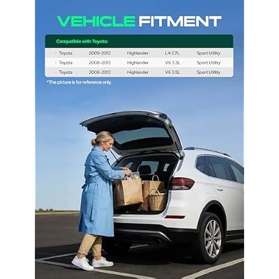 YHTAUTO Set of 2 Trunk Liftgate Lift Support Struts Gas Shock Spring for Toyota Highlander 2010-2013(Base, Limited, Hybrid Limited), 2010(Sport), 2010 (SE), 2013(Plus, SE) with Power Liftgate