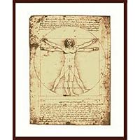 ウィトルウィウス的人間 レオナルドダヴィンチ　オブジェ レオナルド・ダ・ヴィンチのウィトルウィウス的人体図 彫像 置物