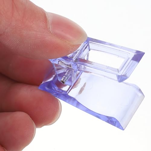 PRETYZOOM Clips para Extensión de Uñas Plástico Azul 20 piezas miniatura 7