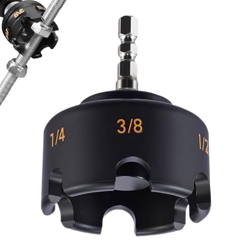 Threaded Rod Nut Runner for Fast Nut and Bolt Removal Nut Zipper Drill Attachment for Impact Drill for 1/4 3/8 1/2 Threaded Rods Nut Remover Bolt Extractor Tool Nut Spinning Drill Kit