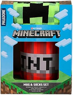 Paladone PP7530MCF Minecraft Mug and Socks | Officially Licensed Gaming Merchandise, Multicolored