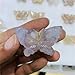 2 Inch Wholesale Hand Carved Natural Animal Carving Cherry Blossom Flower Agate Butterfly 1pc