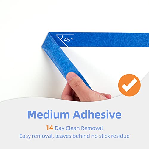 Tapehome Blue Painters Tape - 6 Rolls X 1 Inch X 55 Yards, Crepe Paper Blue Masking Tape, Multi-Surface Paint Tape For For Wall Painting, Crafts And Diy, Blue Painter's Tape With Sharp Lines #TOP4
