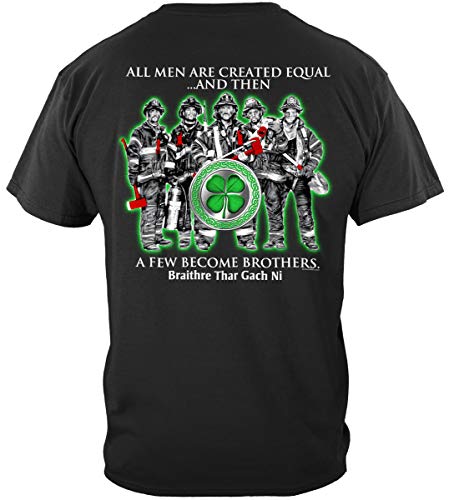 Fire Fighter Tshirt - Fire Honor Service Sacrifice Chrome Badge Shirt - red line