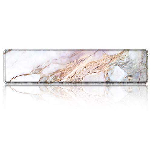 iLeadon Keyboard Wrist Rest Pad, Ergonomic Wrist Support with High Density Memory Foam & Stitched Edges, 16.5 x 3.5-inch 1.8cm Thick for Gaming Working Typing Wrist Pain Pressure Ease, Colorful Marble