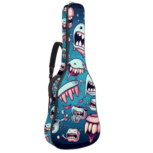 Étui souple pour guitare acoustique de 109 cm multicolore en tissu Oxford avec 2 poches