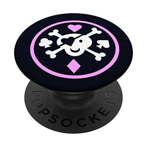 Gambler Skull Divertido Jugar Poker Lucky Disfraz PopSockets PopGrip Intercambiable