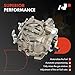 A-Premium 2 Barrel Carburetor with Long Linkage Compatible with Mercruiser Mercury Marine 2.5L 3.0L 4 Cyl Engines, Electric Automatic Choke, Replace# 3310-864940A01, 3310864940A01, 8M0045397