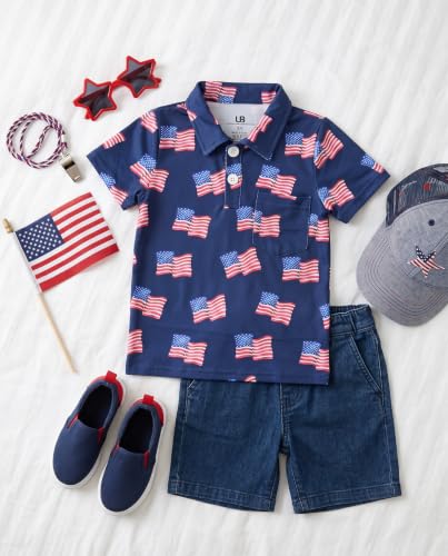 Image of Unique Baby Moisture Wicking Kids Polo Shirts for Toddler Boys Polo Shirt