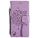 Produktbild THRION Sony Xperia XZ/XZs Hülle, PU Cat und Baum Brieftaschenetui mit magnetischer Handschlaufe und Ständerhalterung für Sony Xperia XZ/XZs, Lila#2