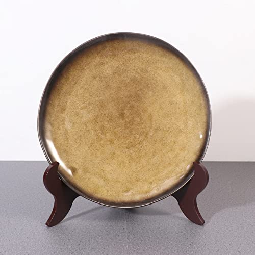 Suporte De Prateleira De Bolo De Chá Porta-revistas De Metal Suporte De Exibição De Placa De Madeira