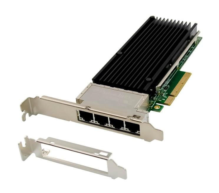 intel x710-t4 10gbe quad(4) port rj45 network adapter | 4x 10gbps pcie x8 ethernet converged nic card | supports windows, linux, vmware esxi & freebsd