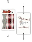 Jacer Products Line Up Board for Baseball Softball | Athlete Tough Aluminum Board | Reliable Hook and Loop Positions That Won't Get Lost | Includes Twelve Name Plates for All Players on The Team