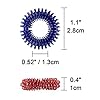 Wisdompro 16 Pcs Spiky Sensory Finger Rings, Metal Acupressure Rings, Silent Anxiety and Stress Relief Fidget Ring Set for Teens, Adults - 8 Colours #4