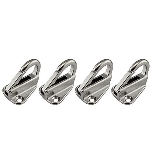 Marine Grade Snap Hook, 4 Stück Edelstahl Fenderhaken Schnapphaken mit karabiner Fenderhalter Haken für Boote Befestigung Halter Marine Hardware Boot Zubehör -3.6cmx3cmx3cm