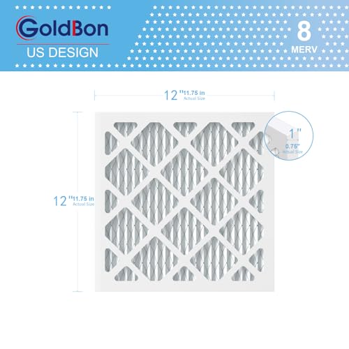 Image of 12x12x1 MERV 8 Air Filter 2-Pack for HVAC Furnace
