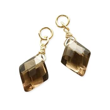 Amazon | [ES-STYLE] ピアスチャーム スモーキークォーツ ダイヤ