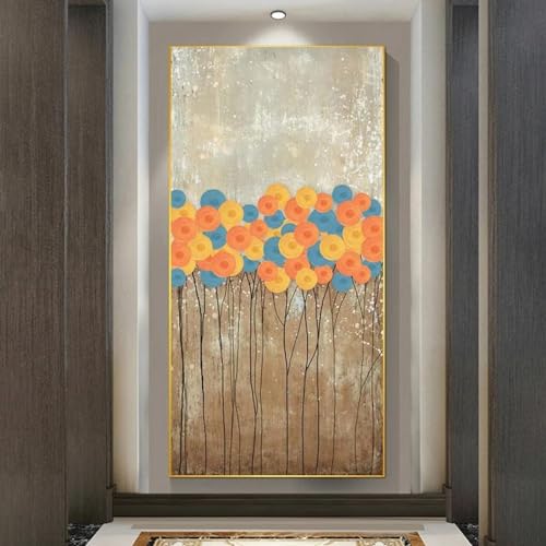 Peinture sur toile KEBIA de fleurs abstraites haute définition