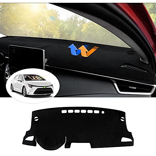 Autorder Dashboard Cover Mat for Toyota Corolla 2019-2022 2023 2024 2025 2026 Accessories Dash Cover Flannel Dash Mat Sunshade Glare UV Rays Protector