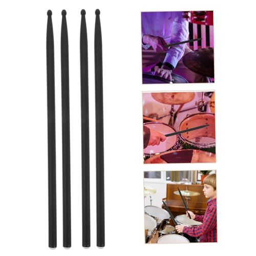 Baquetas BESPORTBLE de fibra de carbono ligeras, 4 piezas, para bateristas principiantes y profesionales, diseño portátil miniatura 7