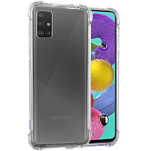 Image of TheGiftKart Transparent Crystal Clear Back Cover Case for Samsung Galaxy A71 Case | Shockproof Soft TPU Case | Cushioned Edges for Ultimate Protection Back Cover Case (TPU, Transparent)