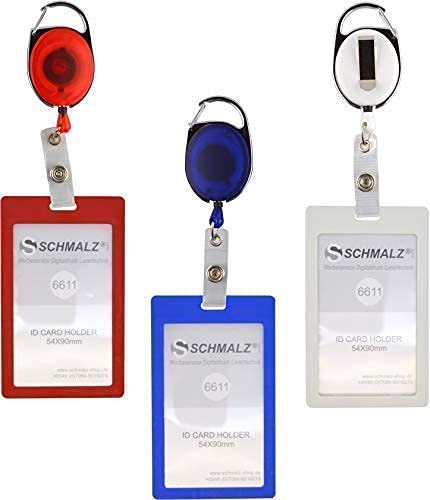 Id badge titulaire support de forfait de ski grand format et enrouleur Schmalz 10 pièces
