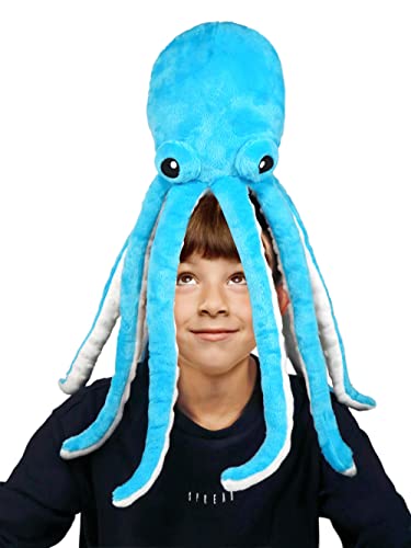 ICE KING BEAR Cute Big Eyes Octopus Large Stuffed Animals Plush Soft Toy 22 Inches (Blue) - Image 4
