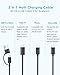 SEIPOG Multi Charging Cable 5 in 1, 2PCS 4FT USB C/A Multi Charger Cable to Type-C/Micro USB Port, Nylon Braided USB C Multiple Charger Cable, Universal Phone Charger Cord for Cell Phones and More