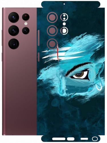 Image of AtOdds - Full Body Back Screen Guard Protector Film - Lamination Wrap Skin Sticker Compatible with Samsung Galaxy S22 Ultra | Scratchproof Matte Finish (Mahadev)
