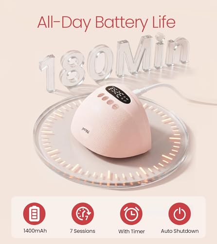 Image of NCVI Wearable Breast Pump Hands Free, Double Electric Pump for Working Moms with Strong Suction, 4 Modes 9 Levels, 180min Battery for All Day Office & Travel Use, 19 /21 /24mm Flange, <40dB Quiet