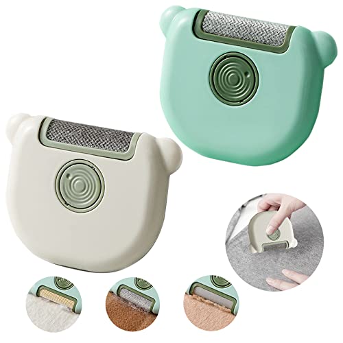 2 pièces Brosse Anti Poils Animaux, Brosse Anti Poil, Dissolvant de Peluches de Vêtements avec 3 Surfaces de Brosse commutables, Rasoirs Anti-Bouloches, pour éliminer Fibres, Poils, Boules de Poils