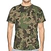 Green Camo Print Classic Men's T-Shirts,Comfortable Graphic Tees for Men,for Everyday Wear and Gifts #1