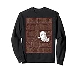 Photo Gallery reading ghost - spooky library halloween tee felpa Photo Gallery reading ghost - spooky library halloween tee felpa