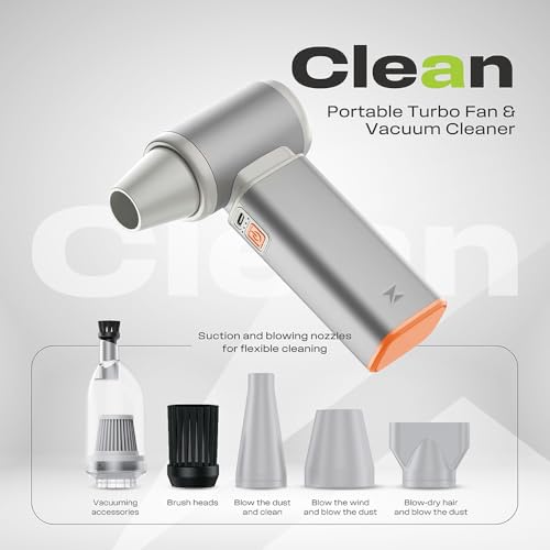 Image of Cordless Vacuum Cleaner with Blower | More Suction,7000 PA | Brushless Motor | 54m /s Airflow | 6000mAh Turbo Blower for Keyboard, PC, Car, Home Dust Cleaning and More | Stepless Speed Control