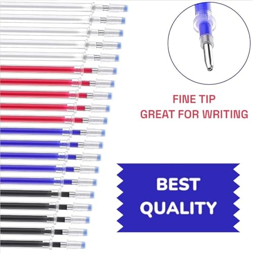 Image of 10pcs Heat Erasable Fabric Refills Patchwork Marking Sew Pens High Temperature Disappearing Ink Fabric Markers for Embroidery Cross Stitch Hand Craft (Black Refill 10pcs)