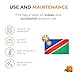 AZ FLAG - Namibia Flag - 3x5 Ft - 100D Polyester Namibian Banner with Two Metal Grommets - Fade Resistant - Vivid Colors - 3' x 5' Feet - 150x90 Cm