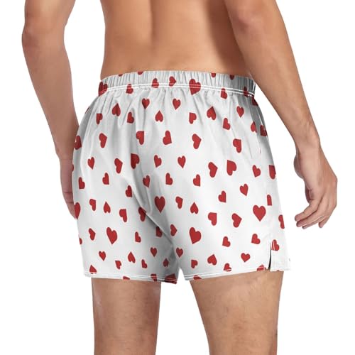 Laprad Boxer Shorts Breathable Boxer Briefs Red Hearts Soft Underwear with Button Fly4