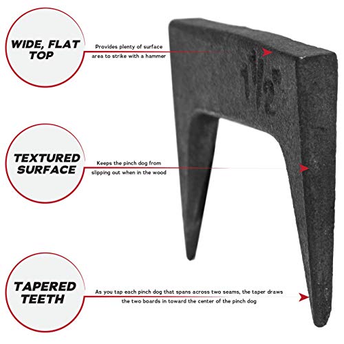 1½ Inch Wide Pinch Dogs Made From Solid Steel And Textured For Better Holding Power (10 Pack Of 1½ Inch Pinch Dogs) #TOP6